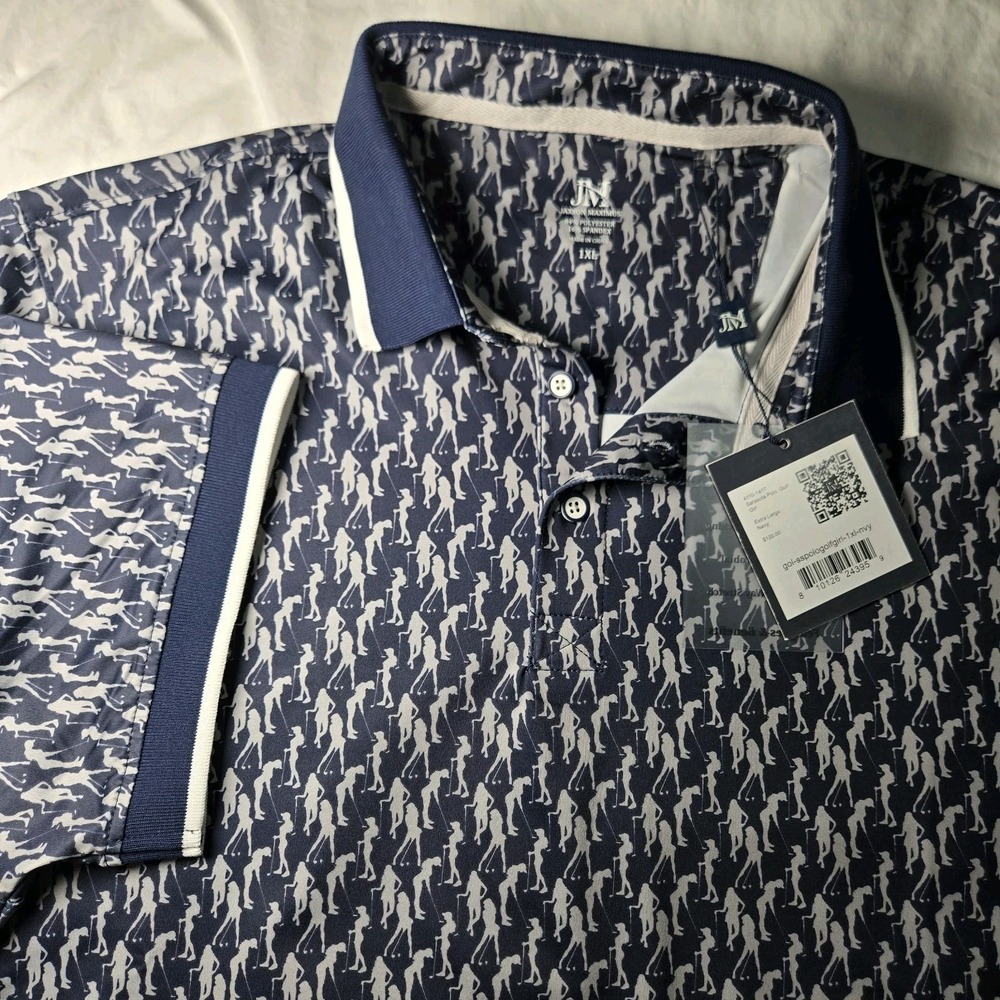 Jaxson Maximus Performance Fabric Sarasota Golf Girl Polo Shirt 1X XL Navy‎ NWT
